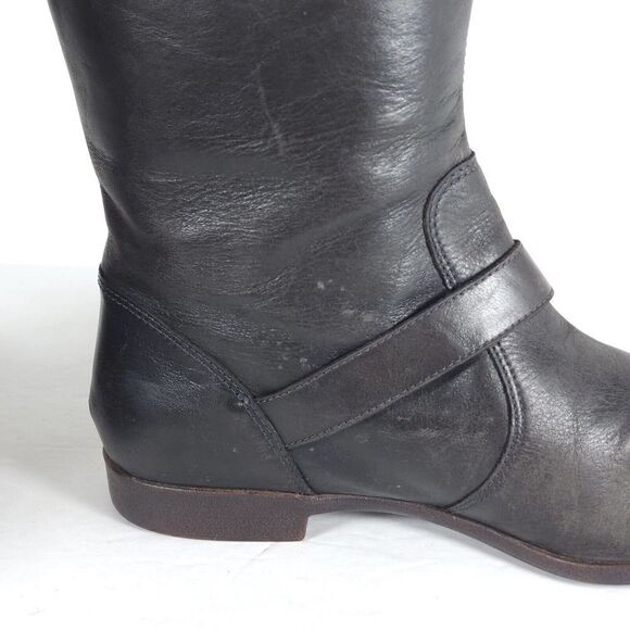 UGG Women's Frances US 7,5 Brown Leather Buckle Riding Moto Boots - Picture 13 of 15